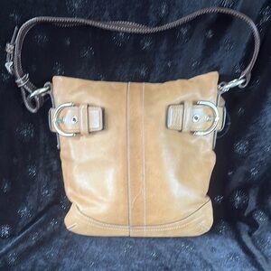 Coach Tan Leather Shoulder Bag